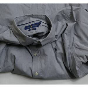 Polo Ralph Lauren small check button front shirt, XL, non-iron, NEW